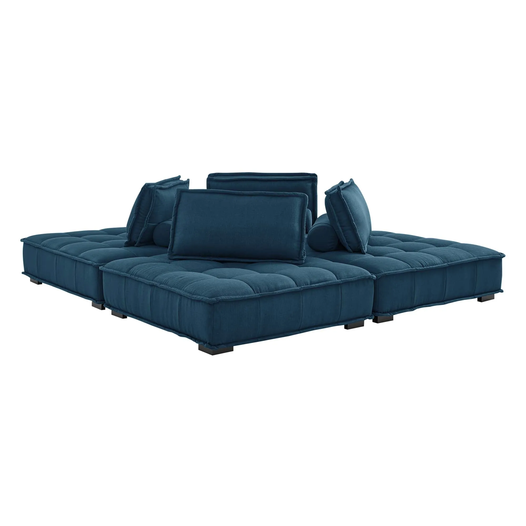 Saunter 4-Piece Tufted Fabric Fabric Sectional Sofa by Modway