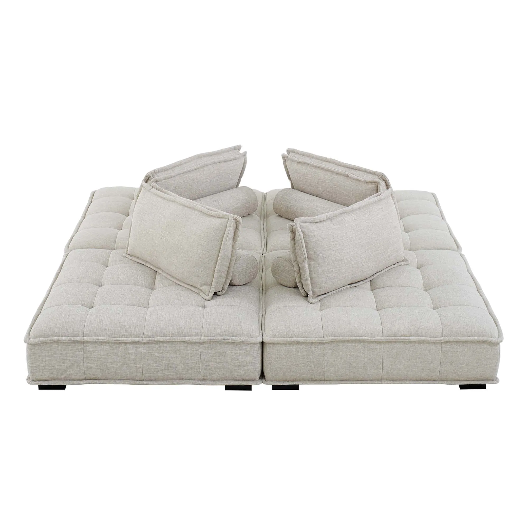 Saunter 4-Piece Tufted Fabric Fabric Sectional Sofa by Modway