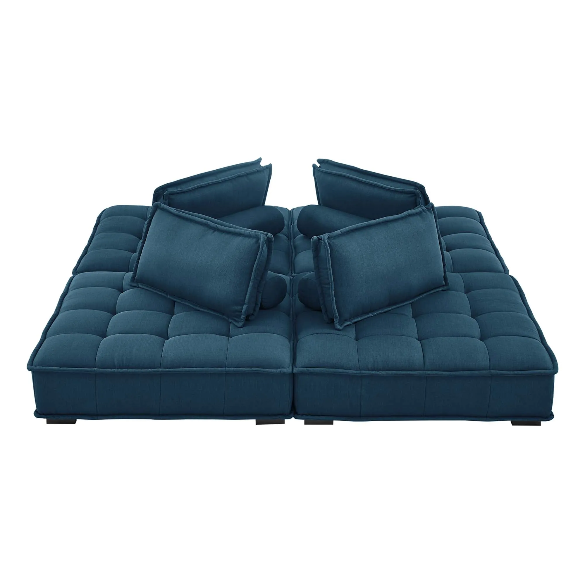 Saunter 4-Piece Tufted Fabric Fabric Sectional Sofa by Modway