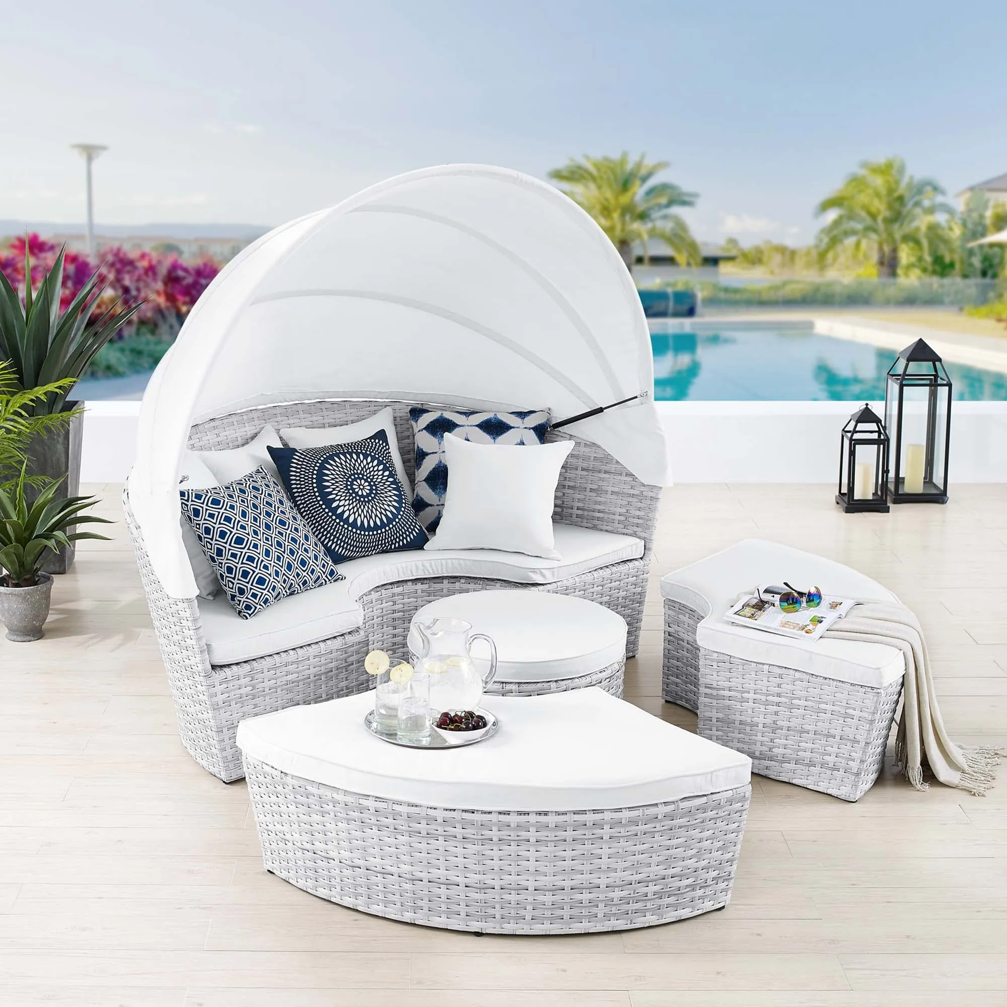 Scottsdale Canopy Sunbrella® Outdoor Patio Daybed by Modway