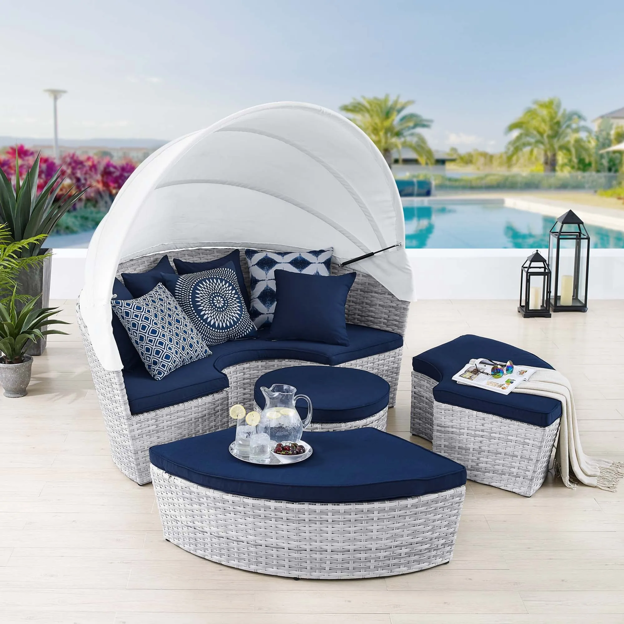 Scottsdale Canopy Sunbrella® Outdoor Patio Daybed by Modway