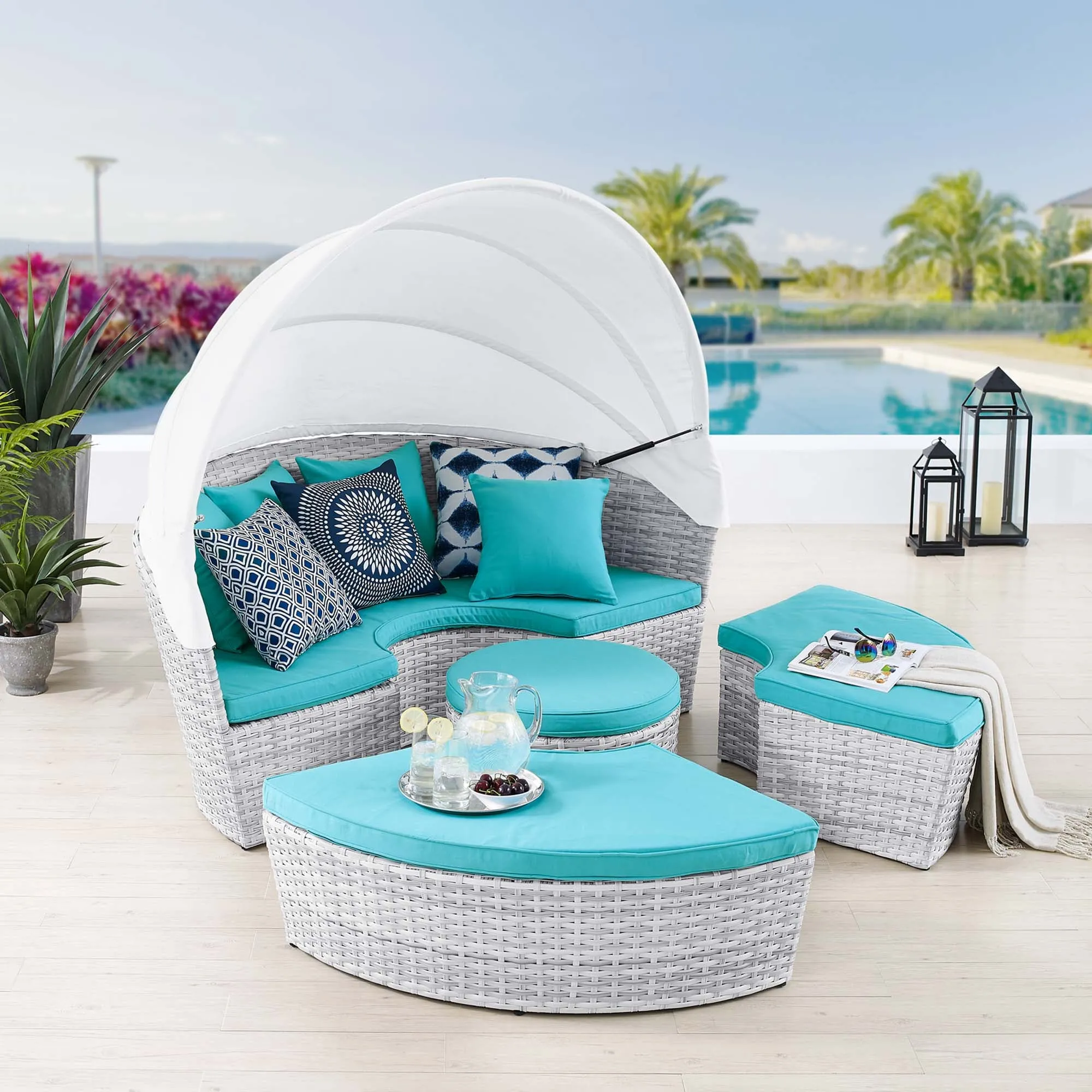 Scottsdale Canopy Sunbrella® Outdoor Patio Daybed by Modway