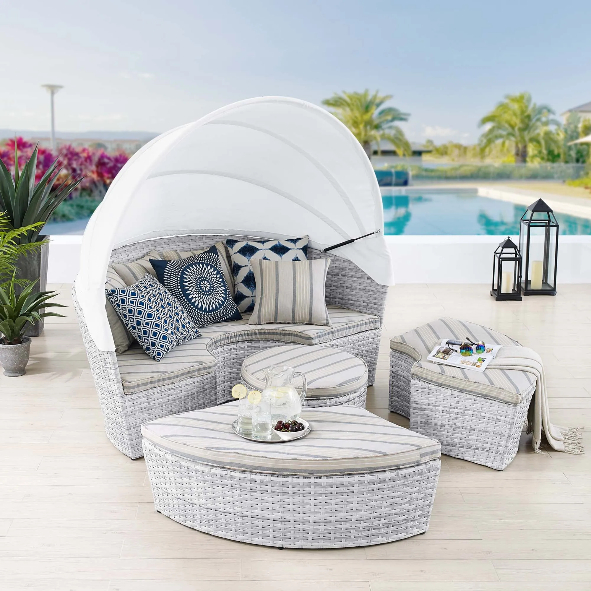 Scottsdale Canopy Sunbrella® Outdoor Patio Daybed by Modway