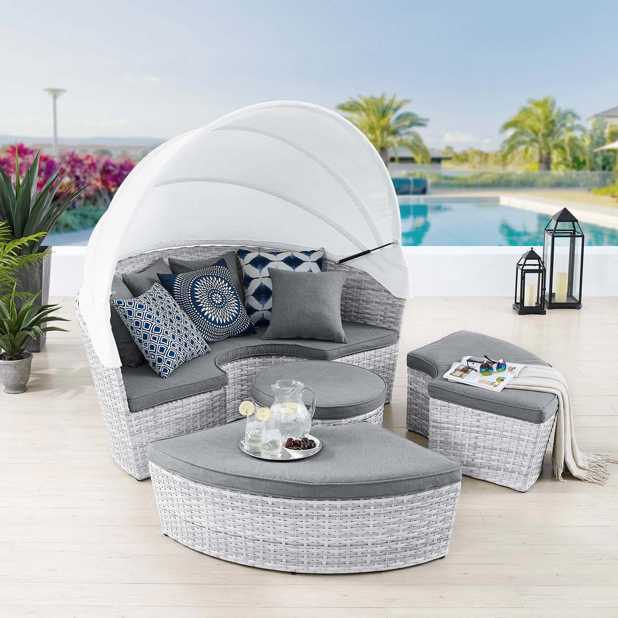 Scottsdale Canopy Sunbrella® Outdoor Patio Daybed by Modway