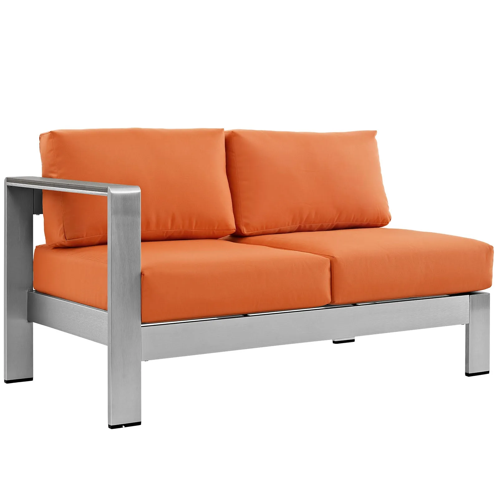 Shore 5 Piece Outdoor Patio Aluminum Sectional Sofa Set by Modway