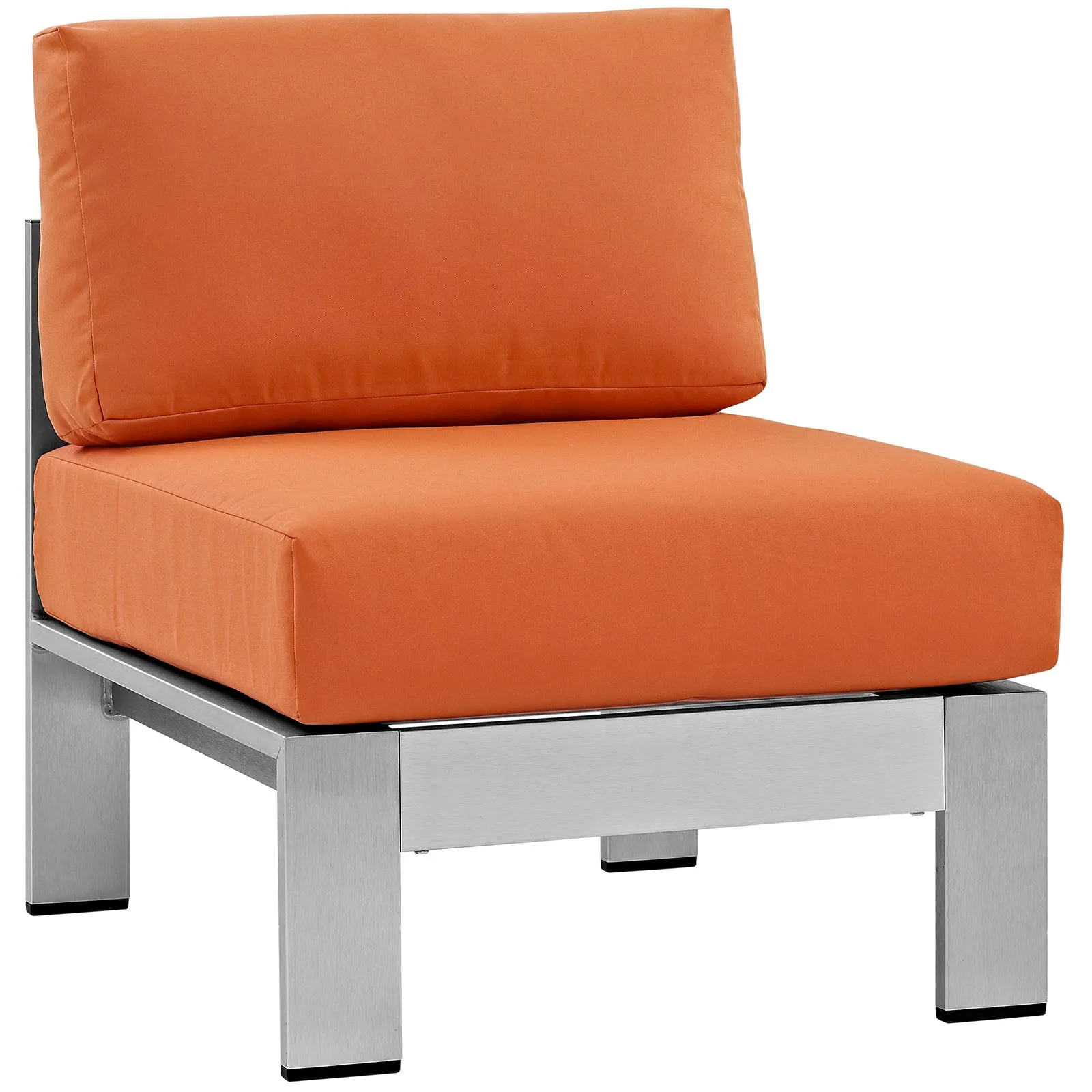 Shore 5 Piece Outdoor Patio Aluminum Sectional Sofa Set by Modway