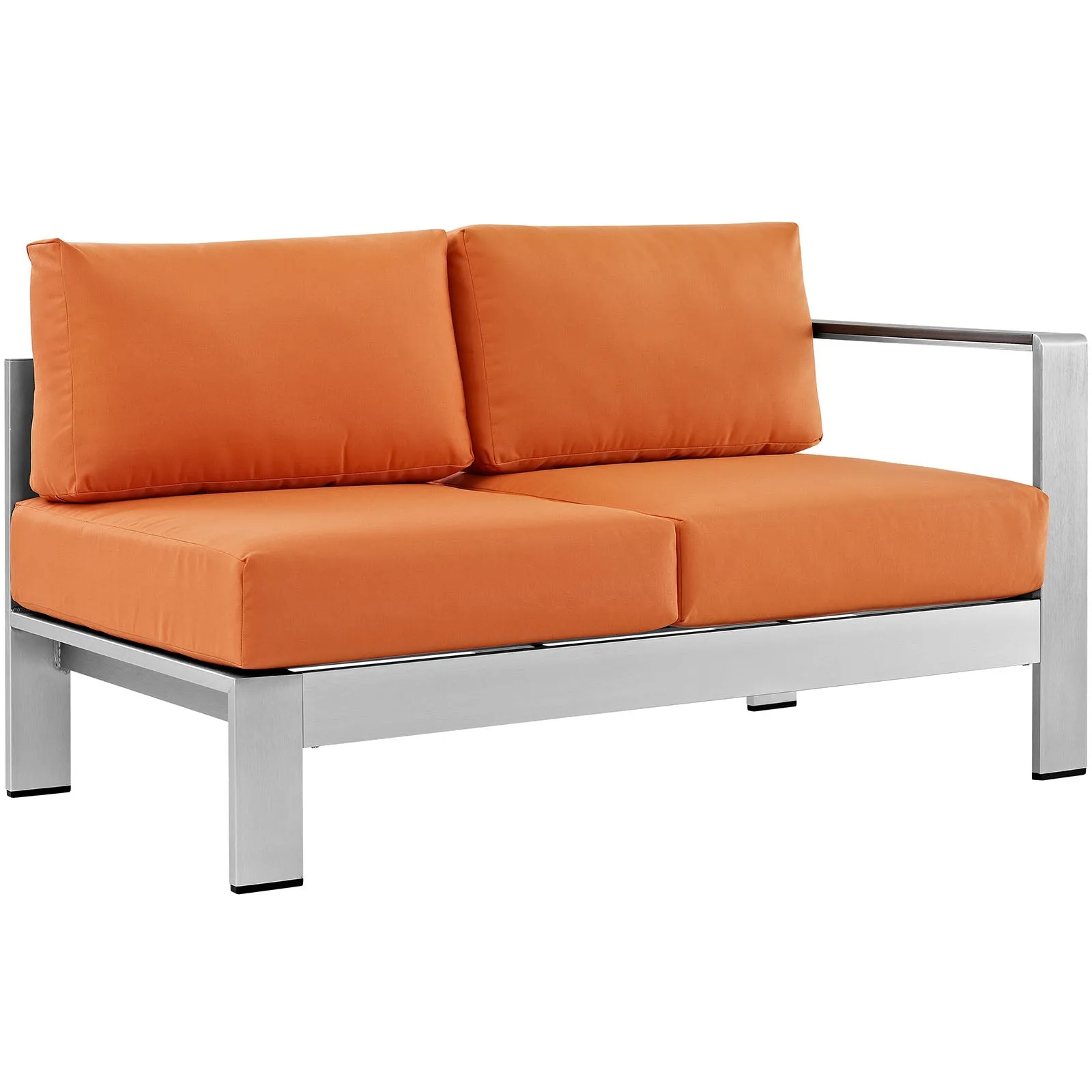 Shore 5 Piece Outdoor Patio Aluminum Sectional Sofa Set by Modway