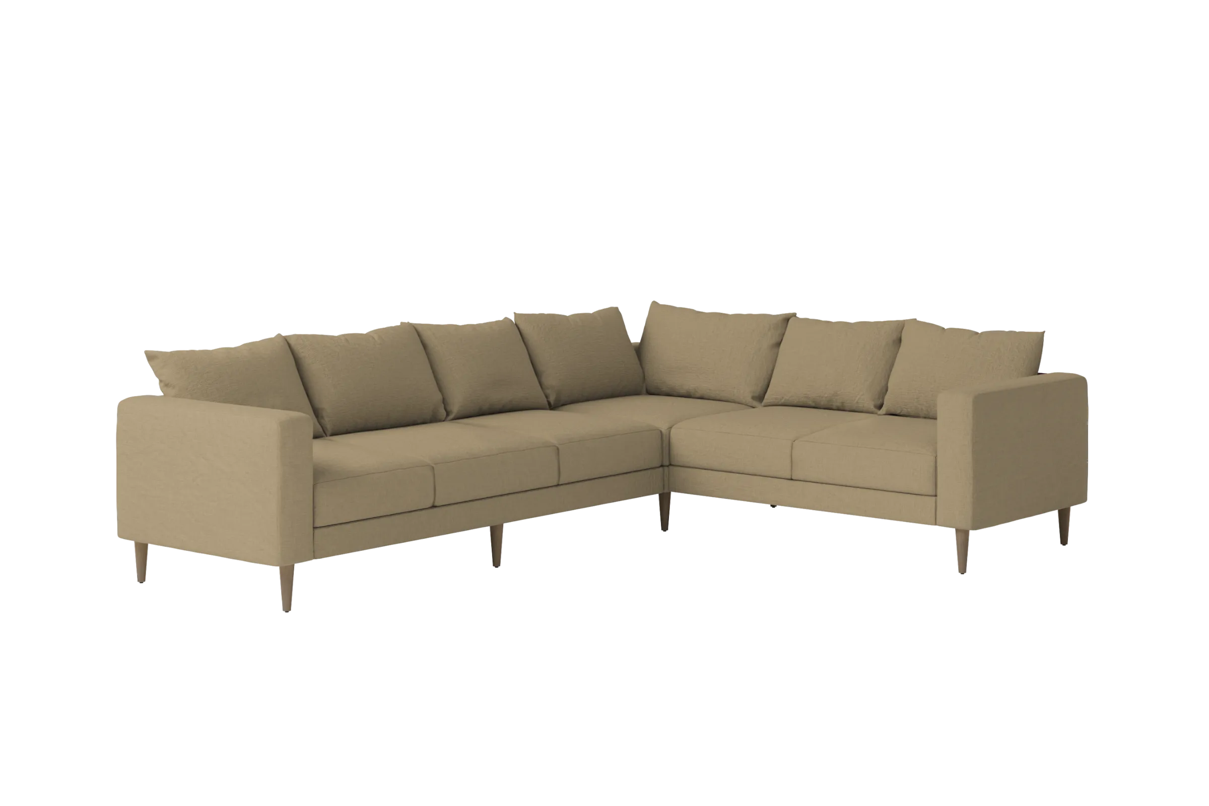Slipcover: The Essential Corner Sectional (6 Seat) in Hemp