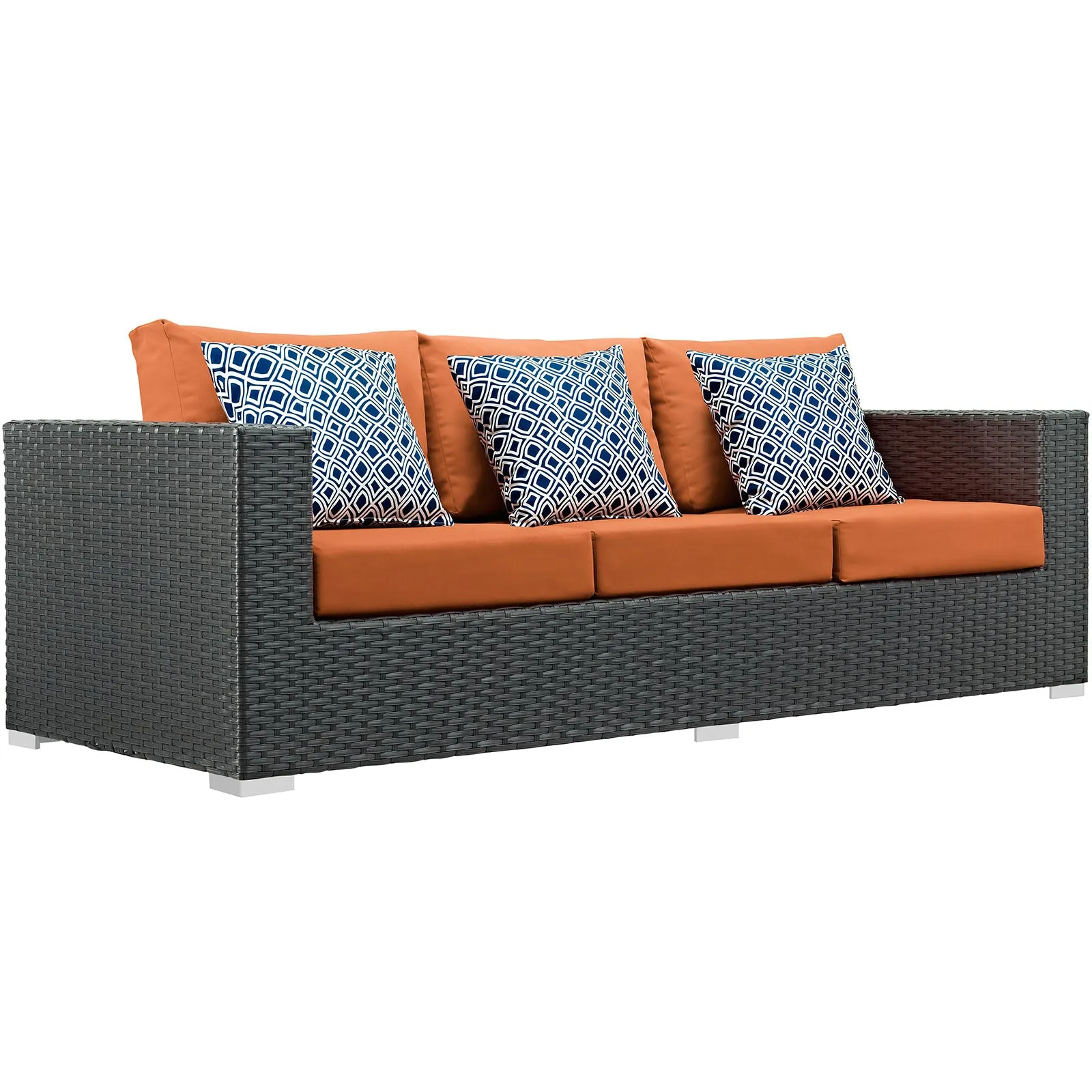Sojourn 3 Piece Outdoor Patio Sunbrella® Sectional Set by Modway