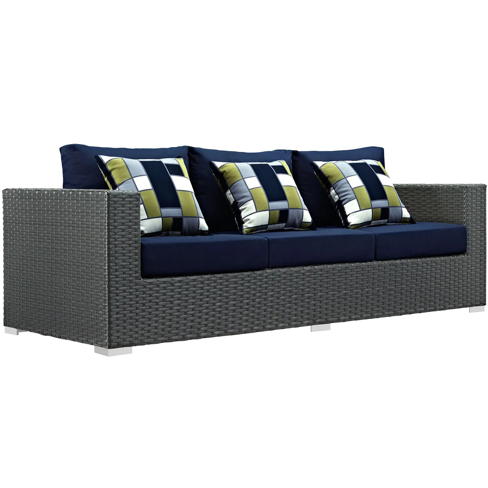 Sojourn 3 Piece Outdoor Patio Sunbrella® Sectional Set by Modway