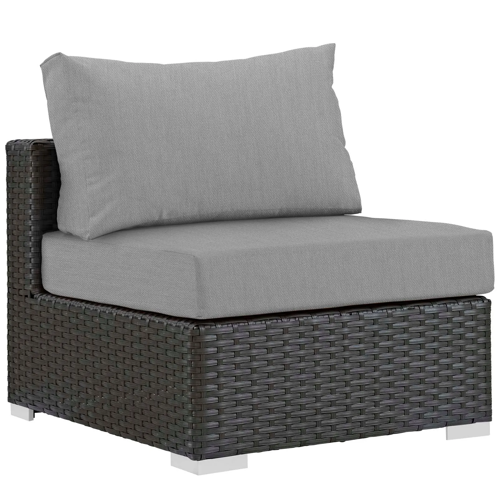 Sojourn 5 Piece Outdoor Patio Sunbrella® Sectional Set by Modway