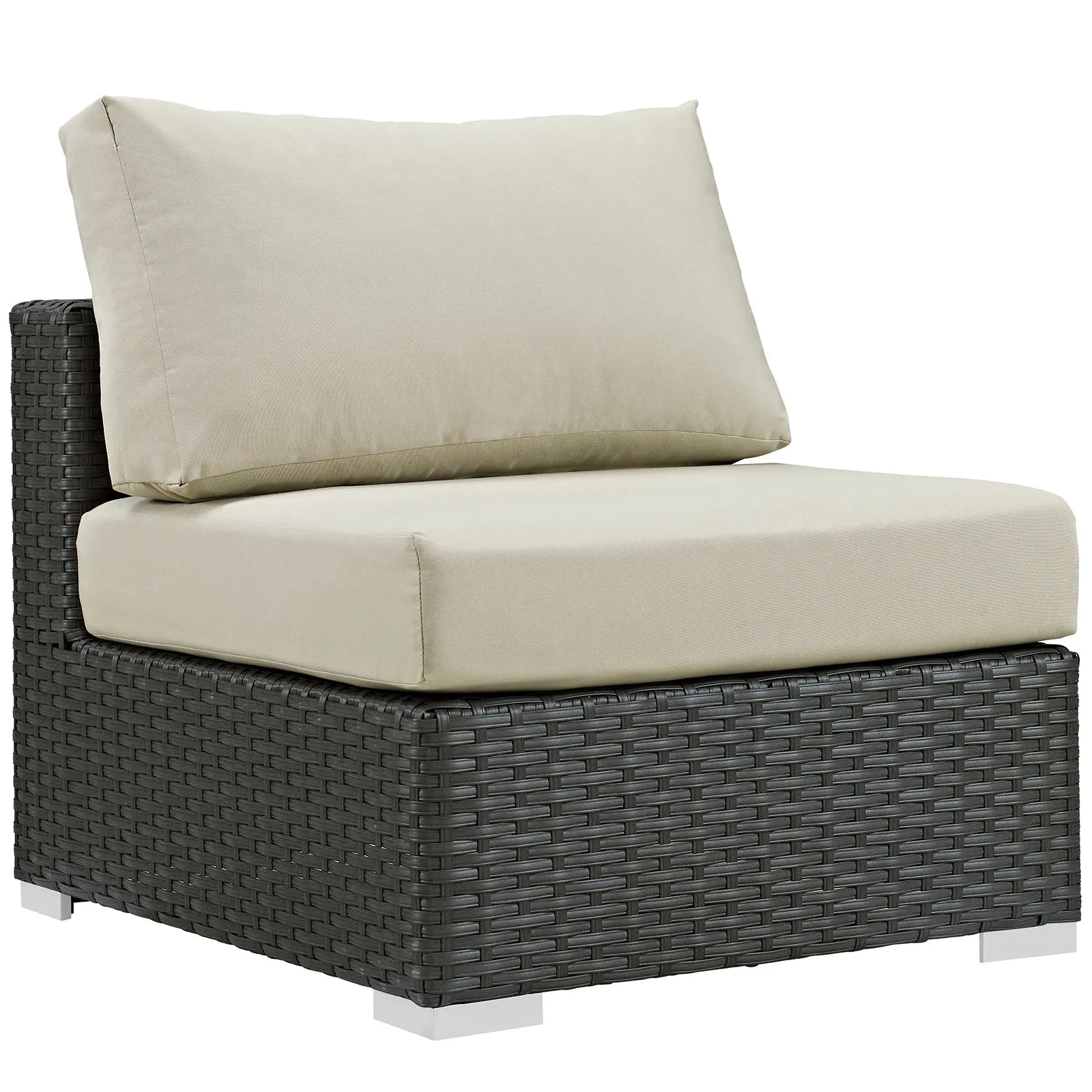 Sojourn 5 Piece Outdoor Patio Sunbrella® Sectional Set by Modway