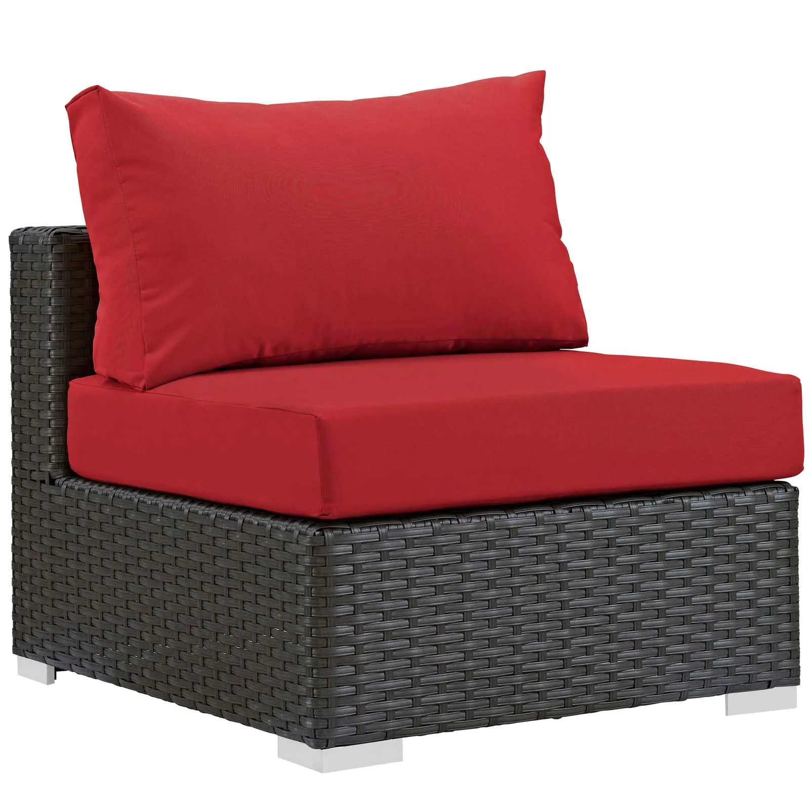Sojourn 5 Piece Outdoor Patio Sunbrella® Sectional Set by Modway