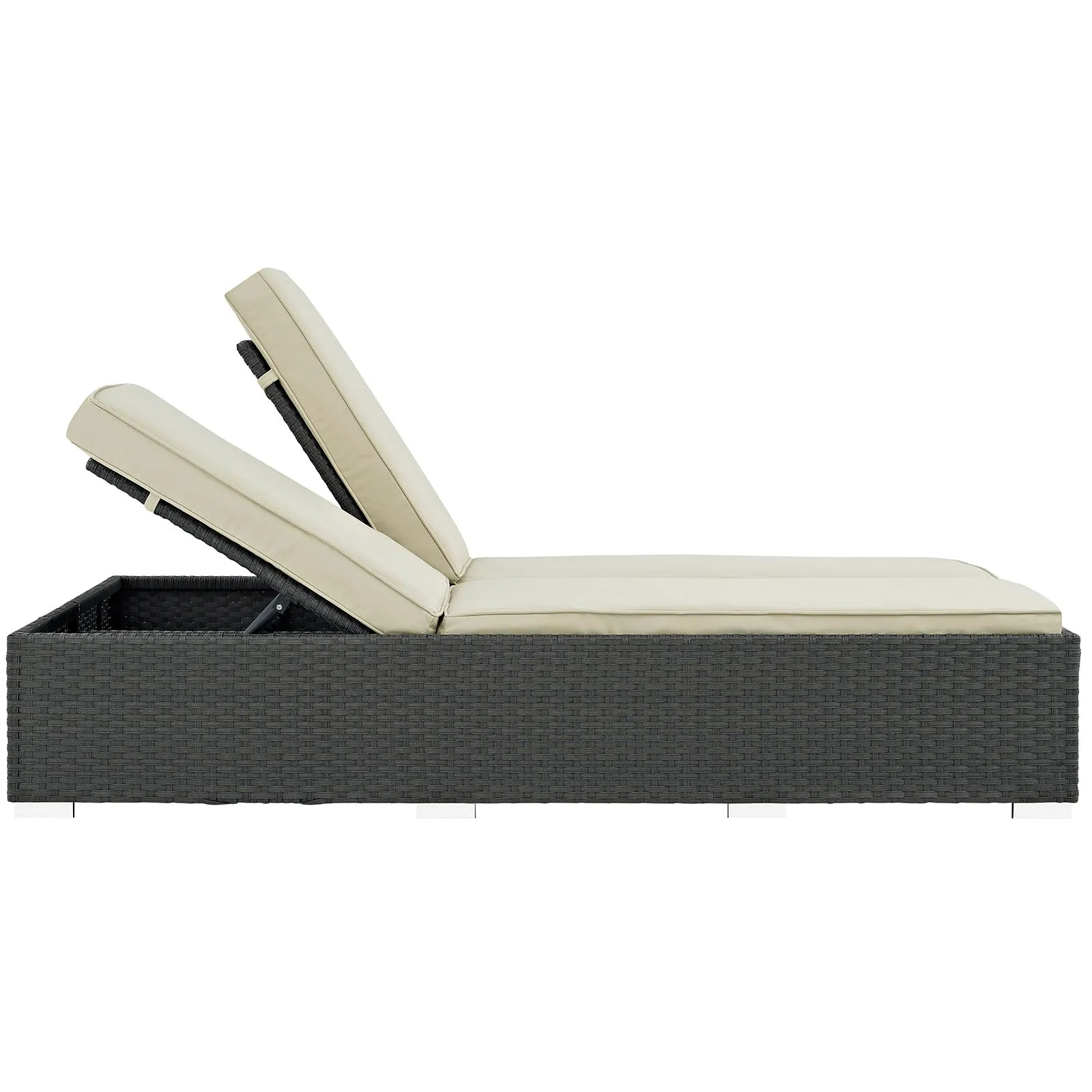 Sojourn Outdoor Patio Sunbrella® Double Chaise by Modway