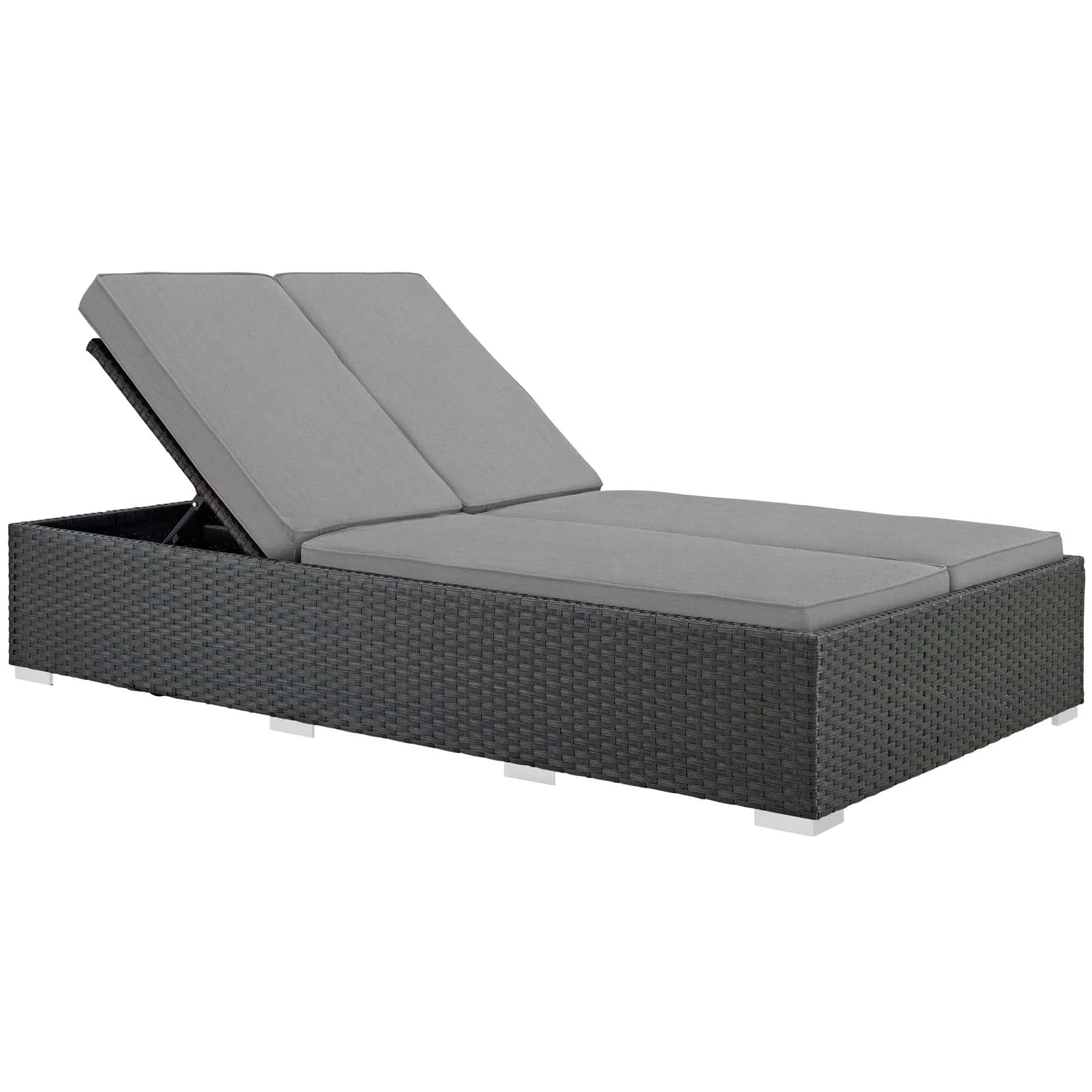 Sojourn Outdoor Patio Sunbrella® Double Chaise by Modway