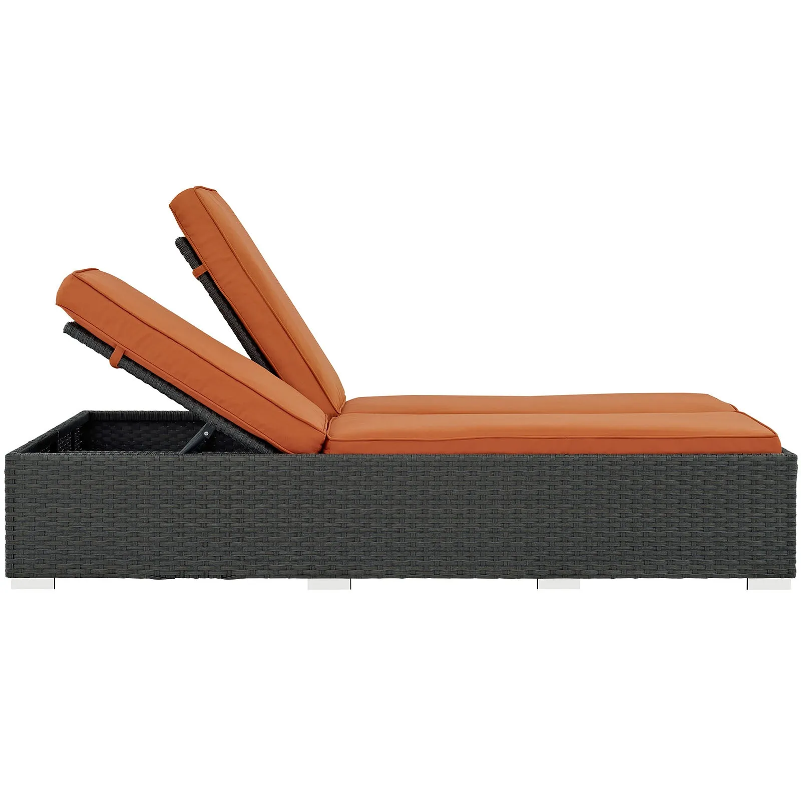 Sojourn Outdoor Patio Sunbrella® Double Chaise by Modway