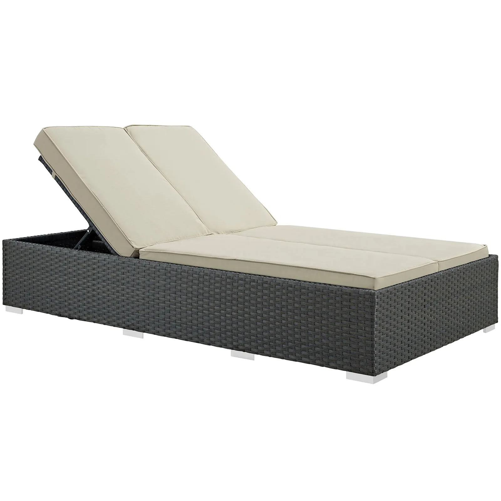 Sojourn Outdoor Patio Sunbrella® Double Chaise by Modway