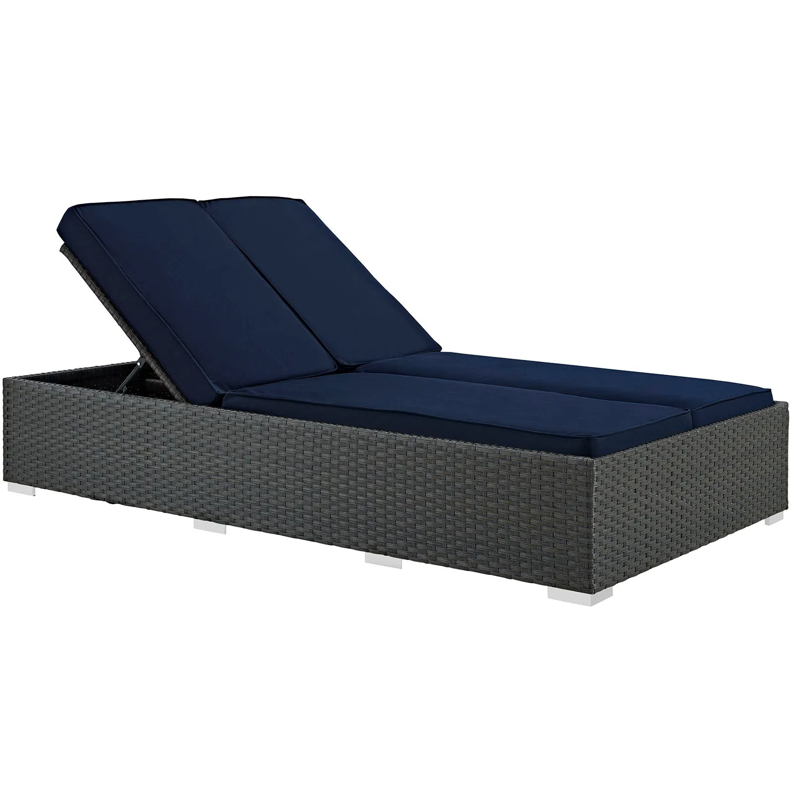 Sojourn Outdoor Patio Sunbrella® Double Chaise by Modway