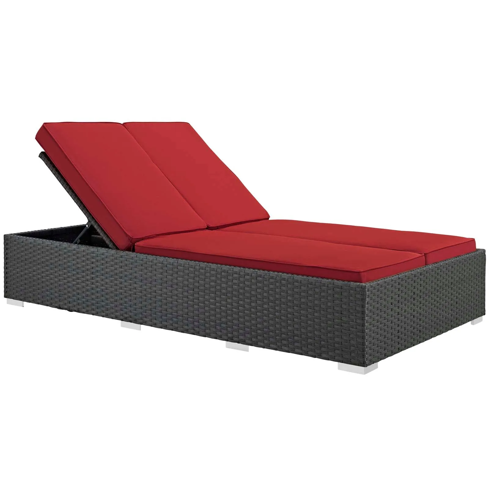 Sojourn Outdoor Patio Sunbrella® Double Chaise by Modway