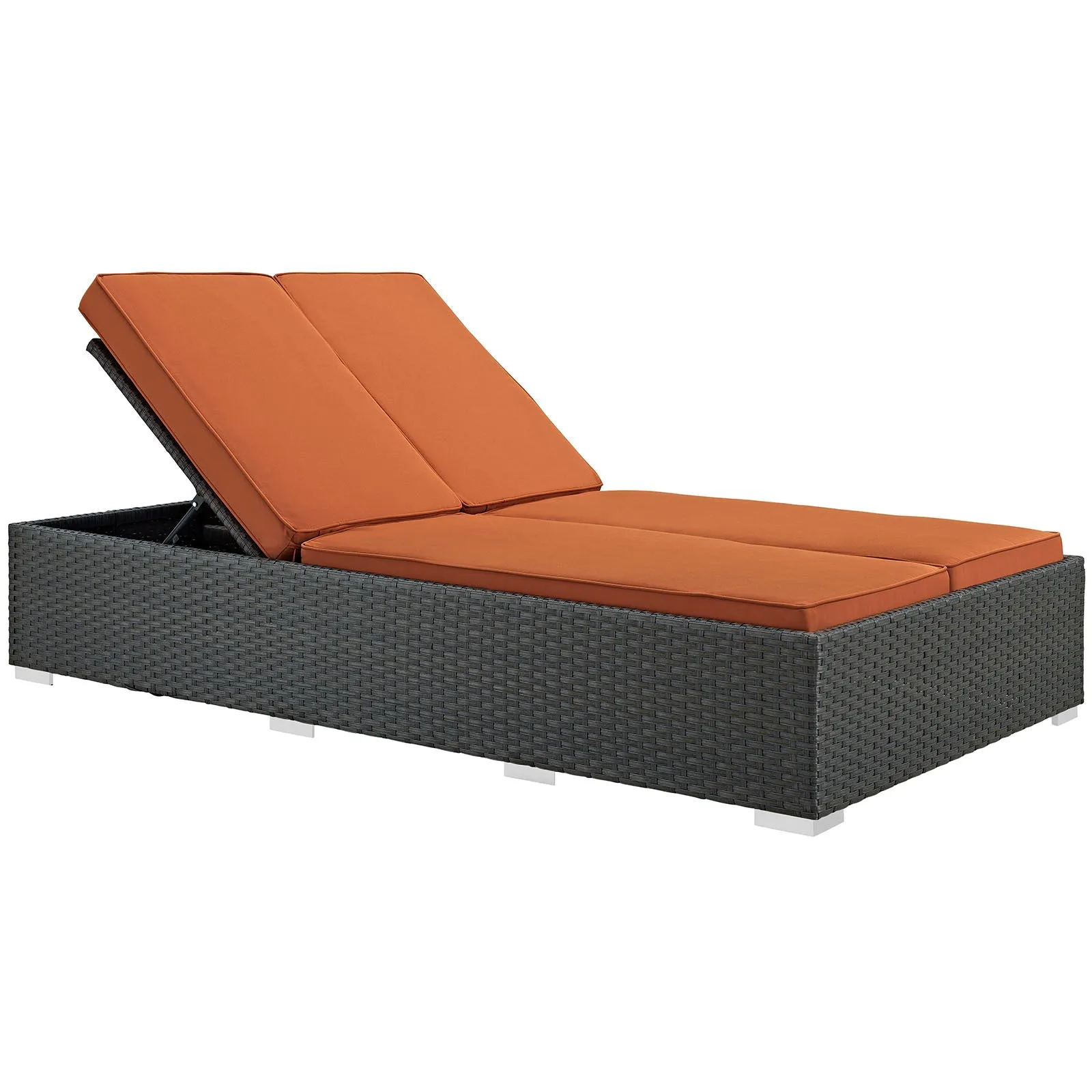 Sojourn Outdoor Patio Sunbrella® Double Chaise by Modway