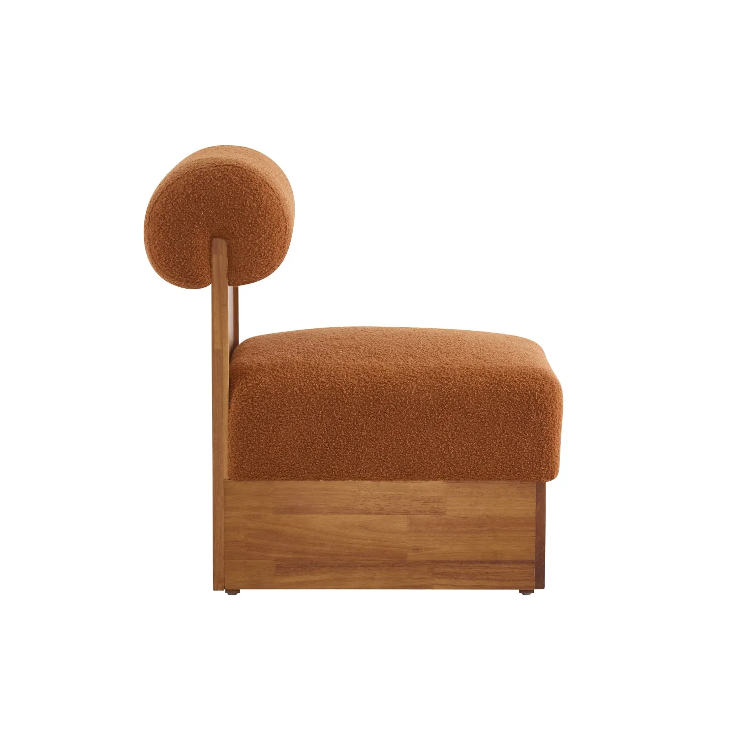 Streamdale Boucle Lounge Chairs (Set of 2) - Wood Frame, Rolled Back