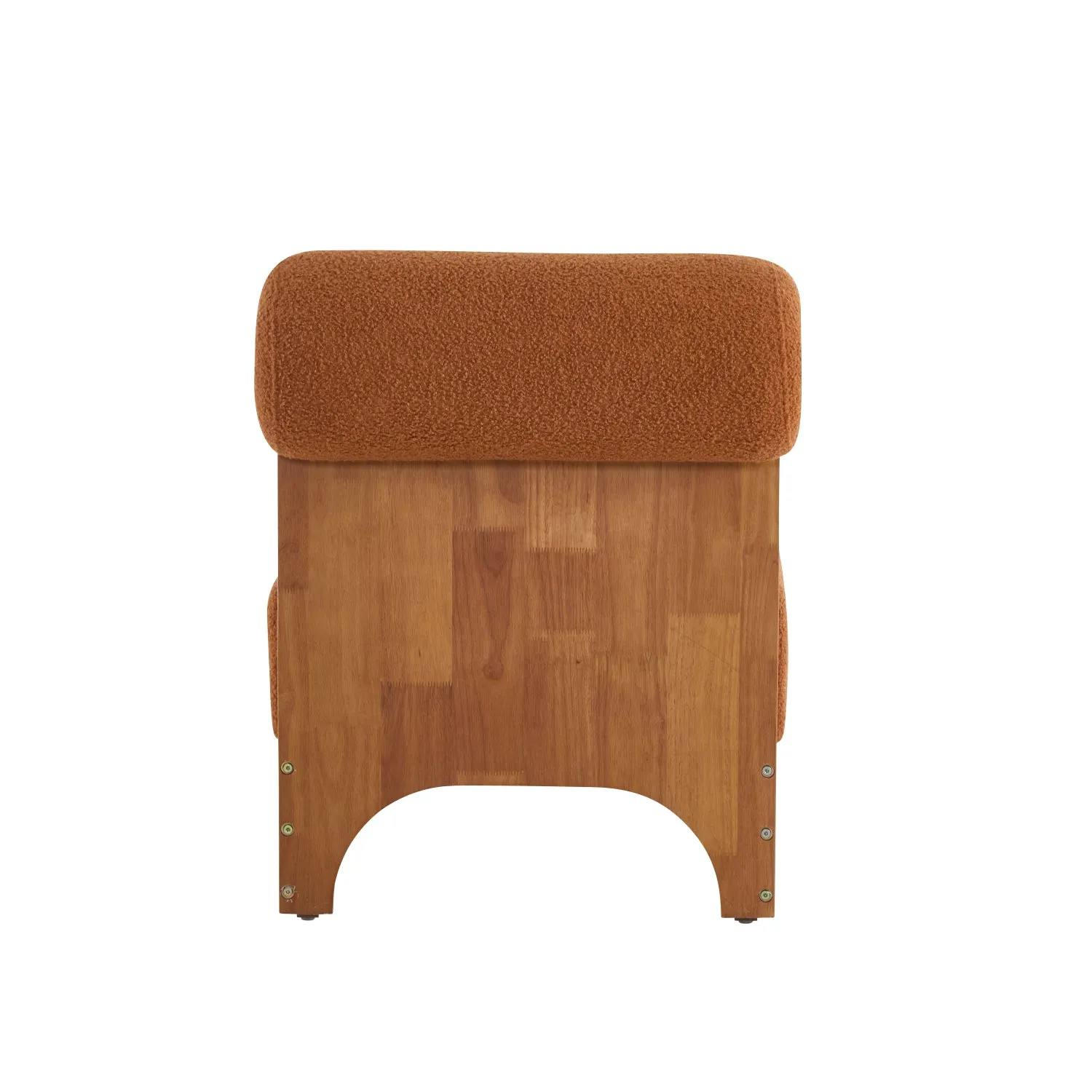 Streamdale Boucle Lounge Chairs (Set of 2) - Wood Frame, Rolled Back
