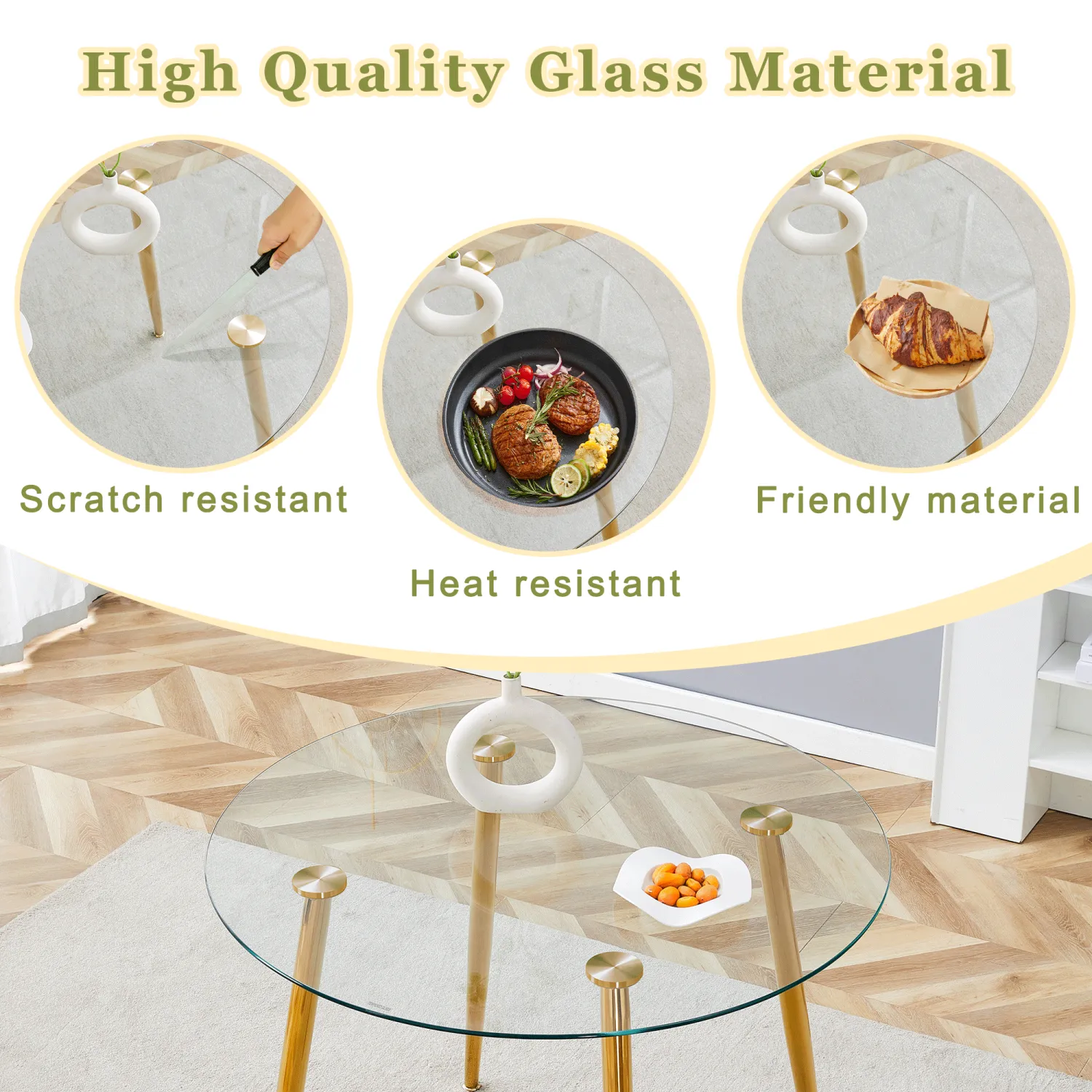 Streamdale Glass Table & 6 Leather Chairs - Modern Luxury