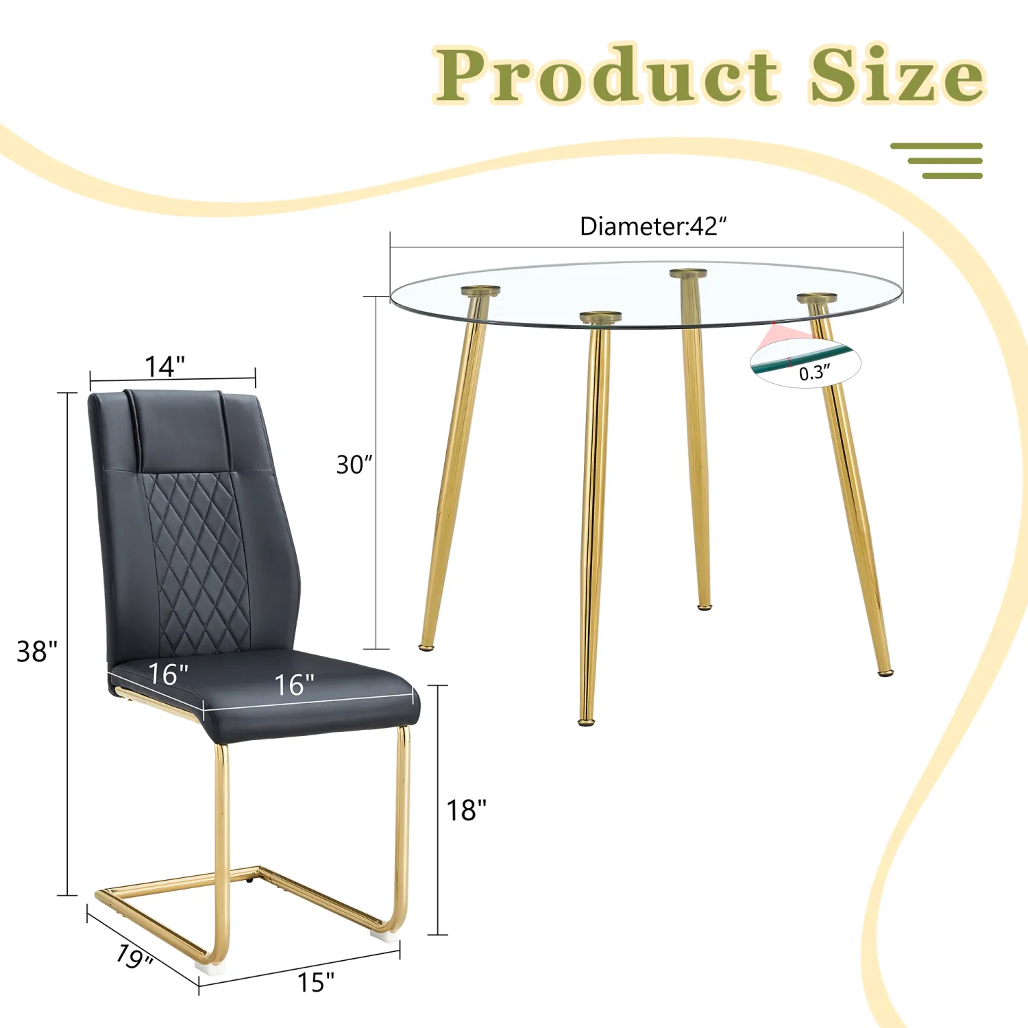 Streamdale Glass Table & 6 Leather Chairs - Modern Luxury