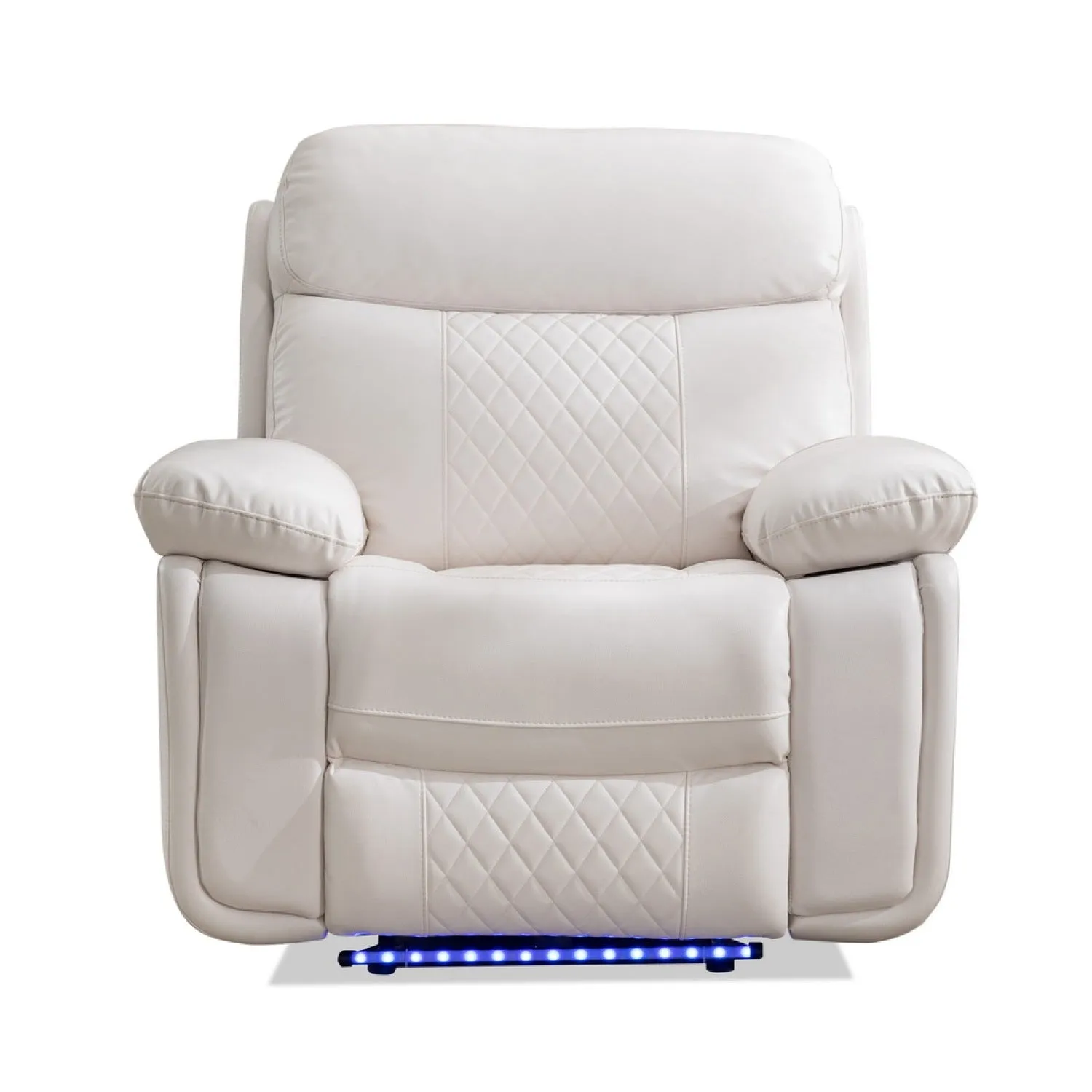 Streamdale Power recliner with LED Strip WHITE color
