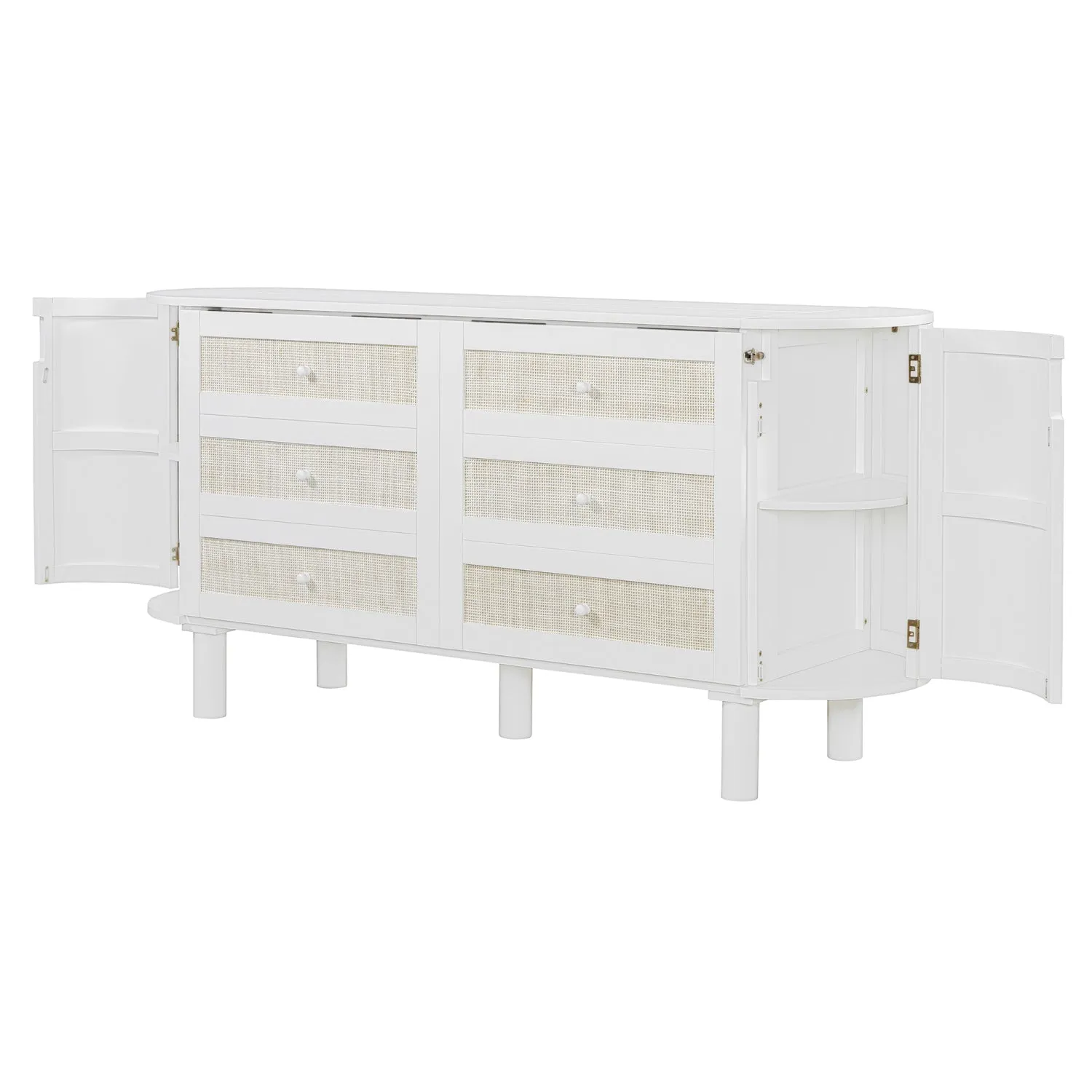 Streamdale Queen Murphy Bed with Hidden Storage & Modern Woven Design
