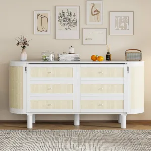 Streamdale Queen Murphy Bed with Hidden Storage & Modern Woven Design