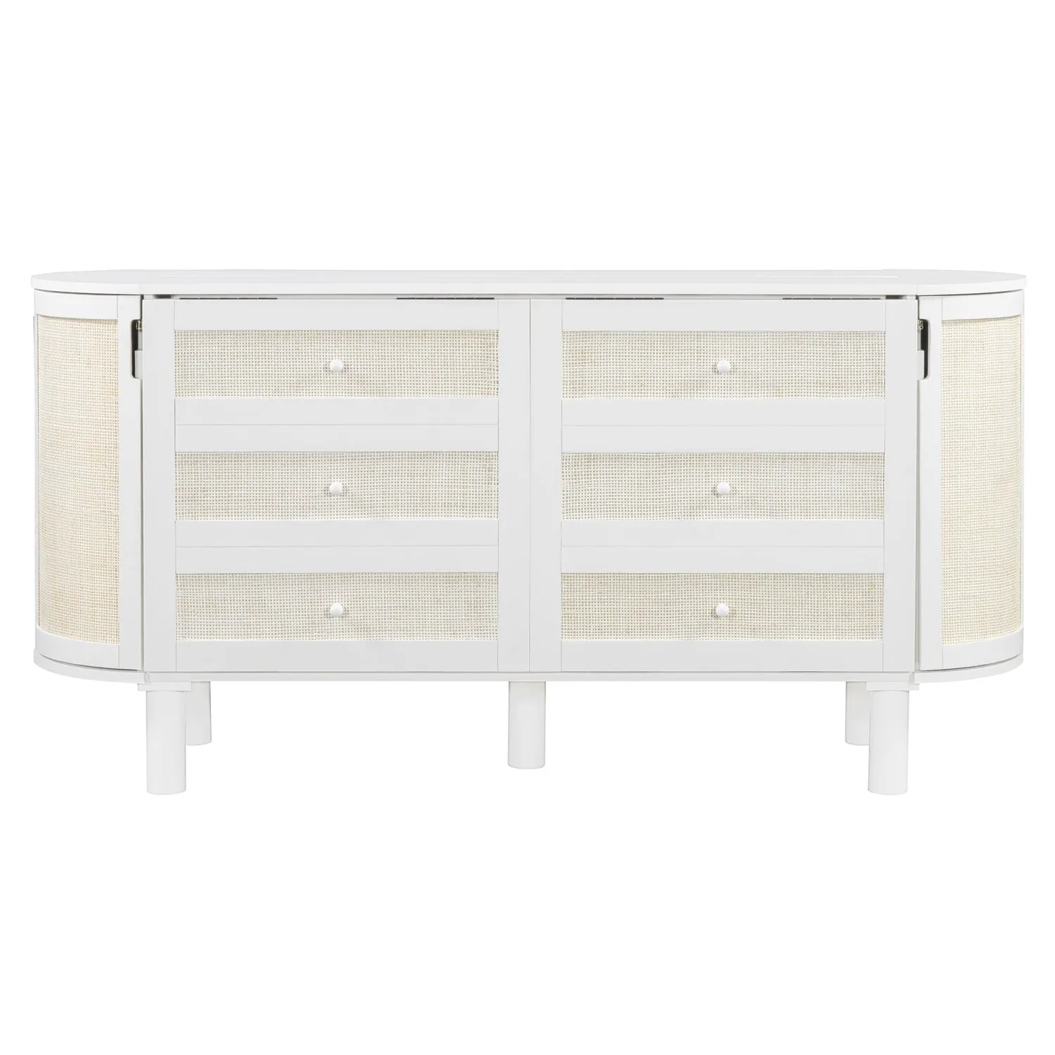 Streamdale Queen Murphy Bed with Hidden Storage & Modern Woven Design