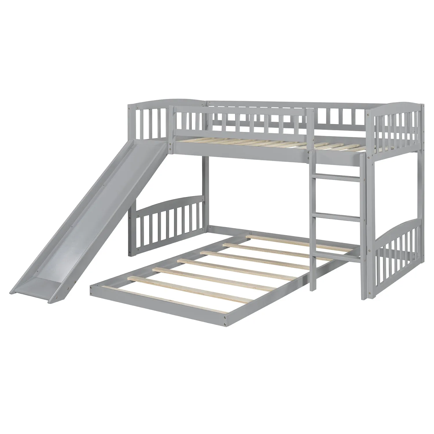 Streamdale Twin Over Twin Bunk Bed with Slide and Ladder