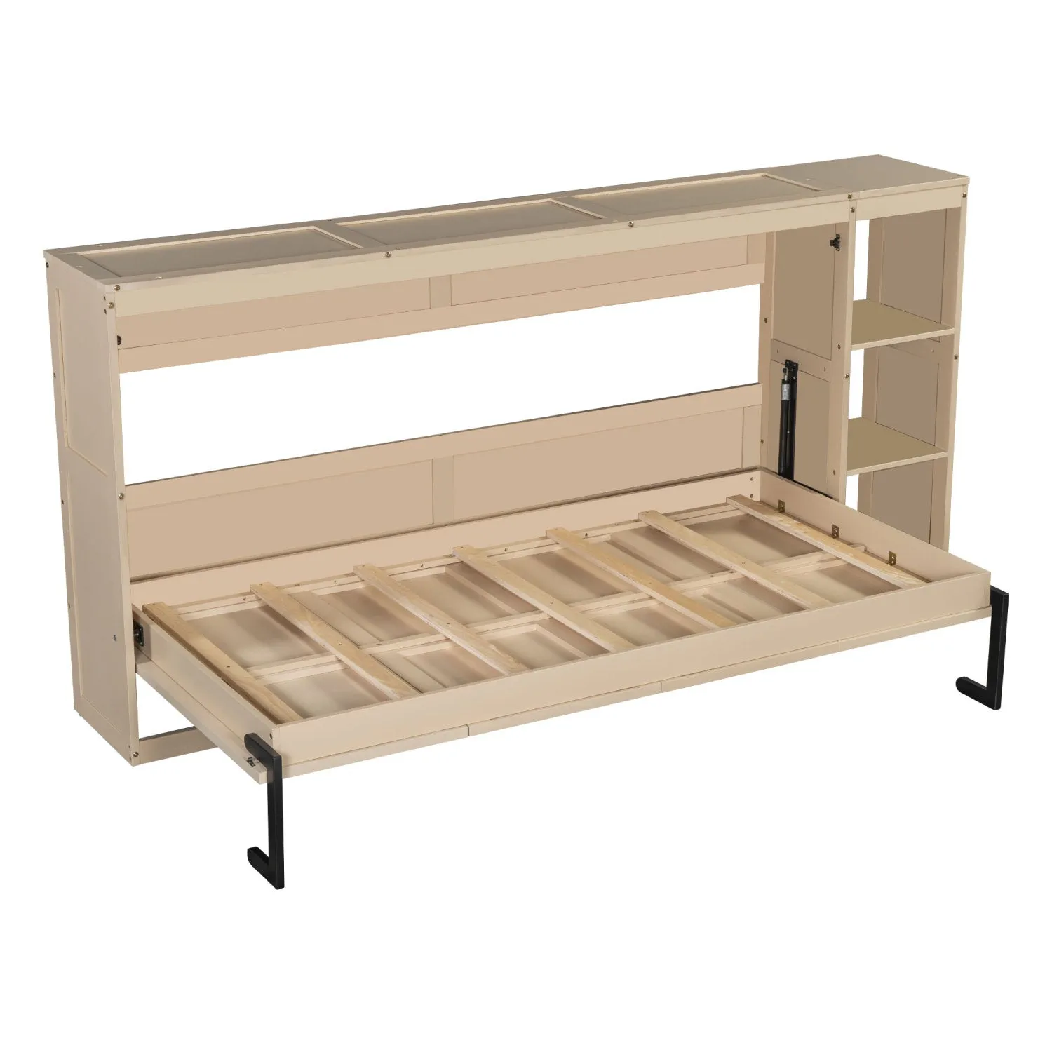 Streamdale Twin Size Murphy Bed with Bookshelf