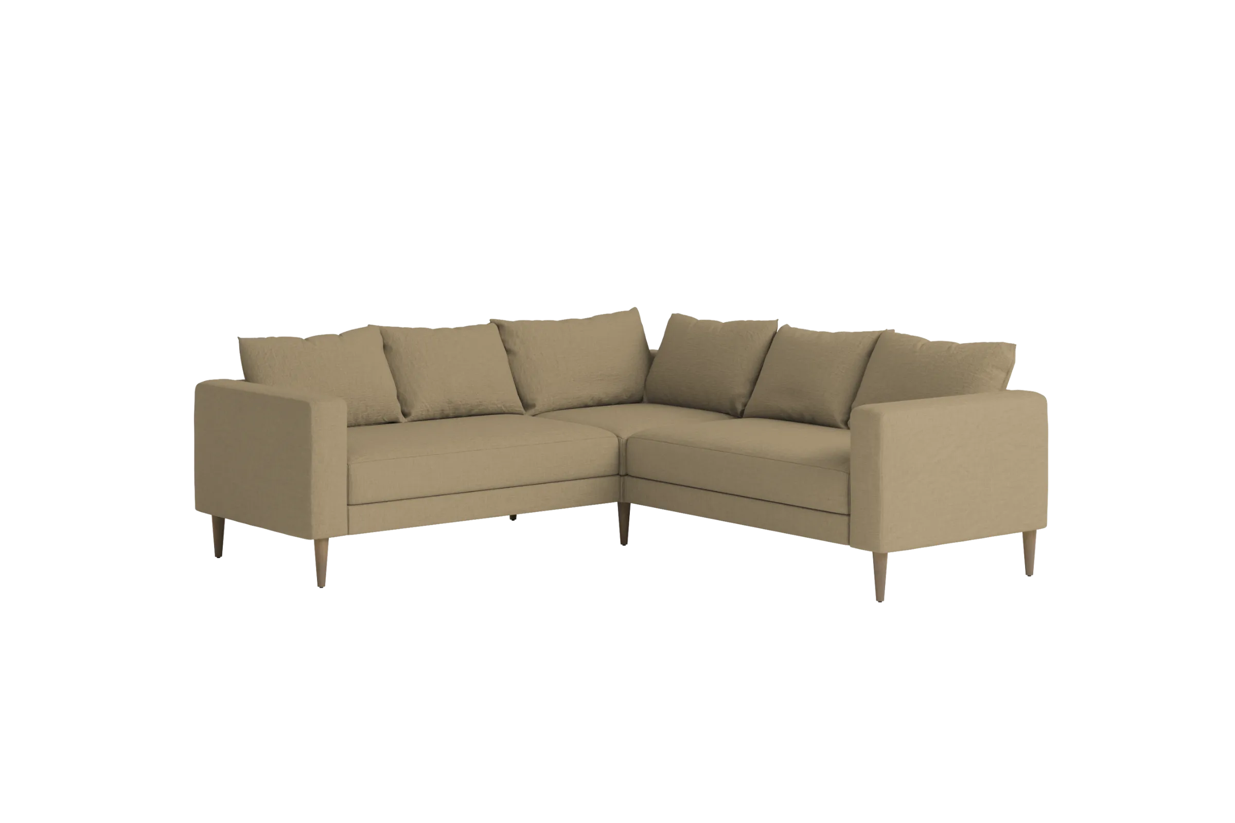 The Essential Corner Sectional (5 Seat) in Hemp