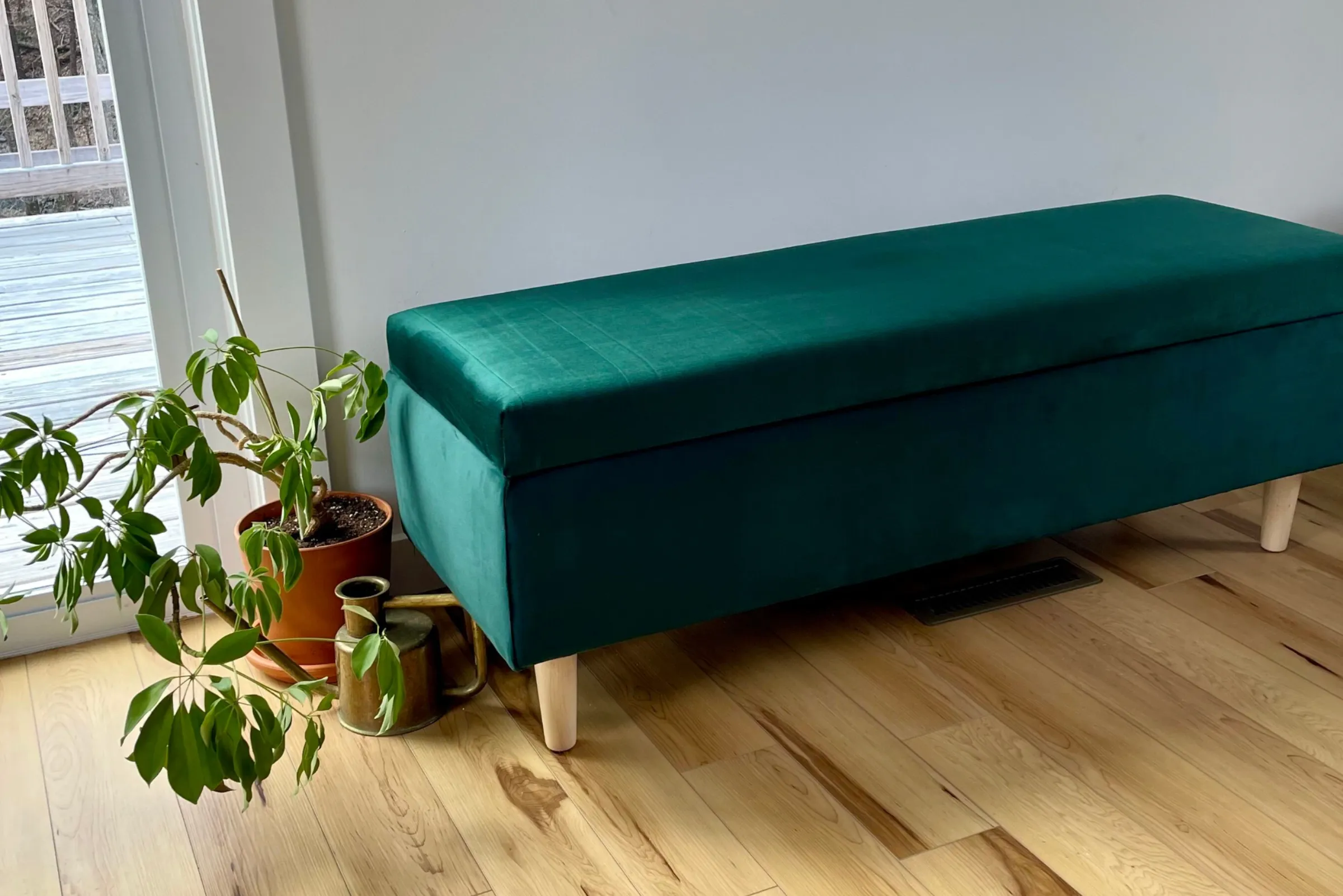 The Essential Storage Bench in Recycled Velvet