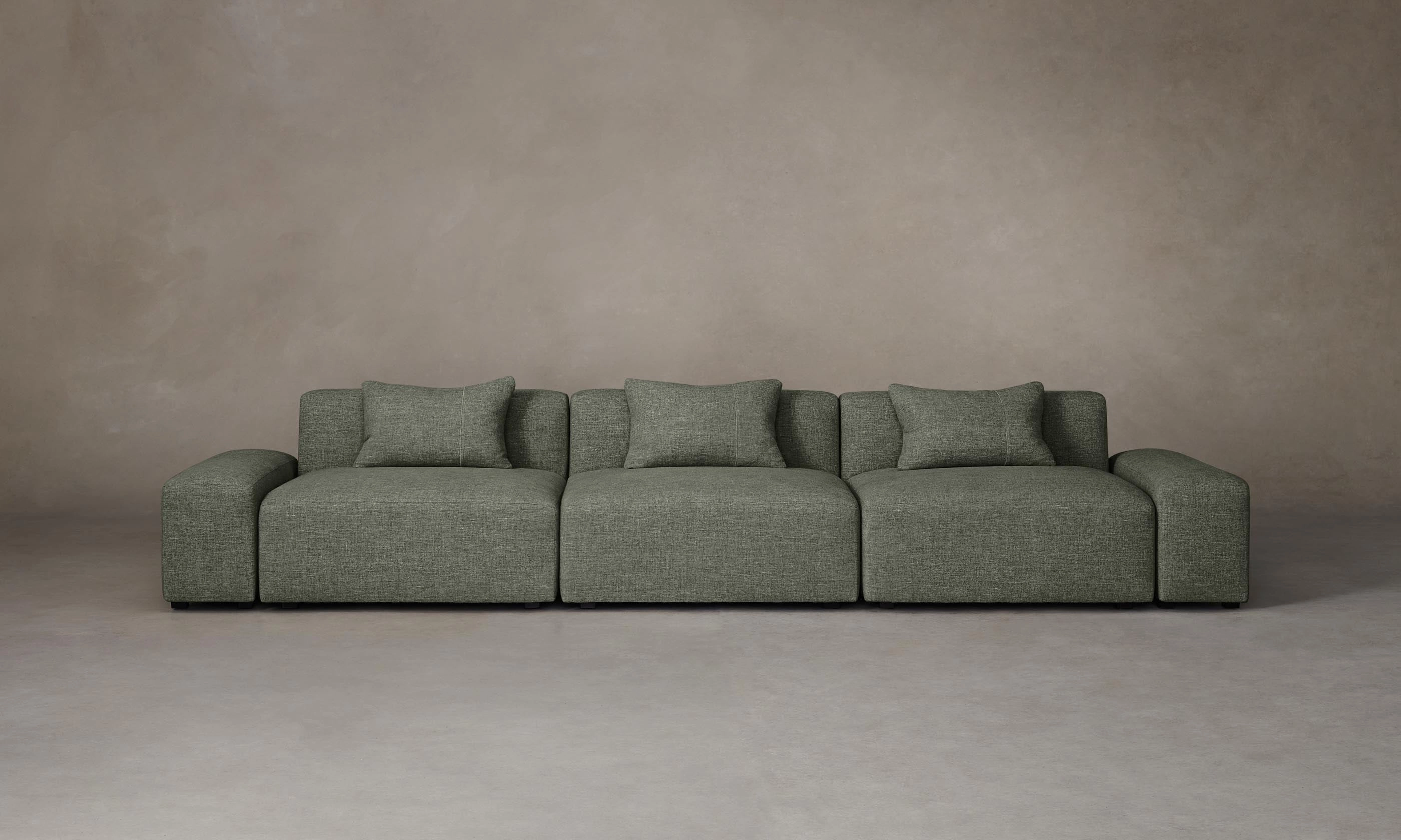 The Breuer Modular Sectional - Heritage Belgian Linen Thyme