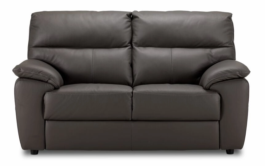 Toscana Leather Loveseat-Grey