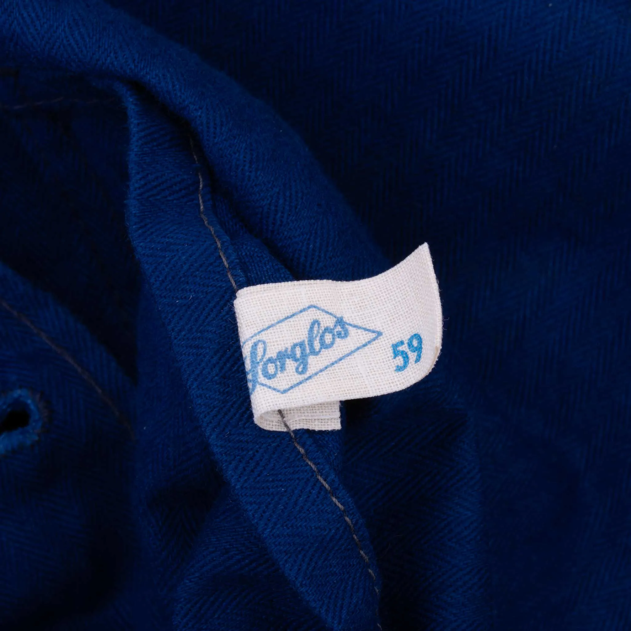 VINTAGE FRENCH WORKWEAR TWILL HERRINGBONE SORGLOS JACKET 1970S 2XL