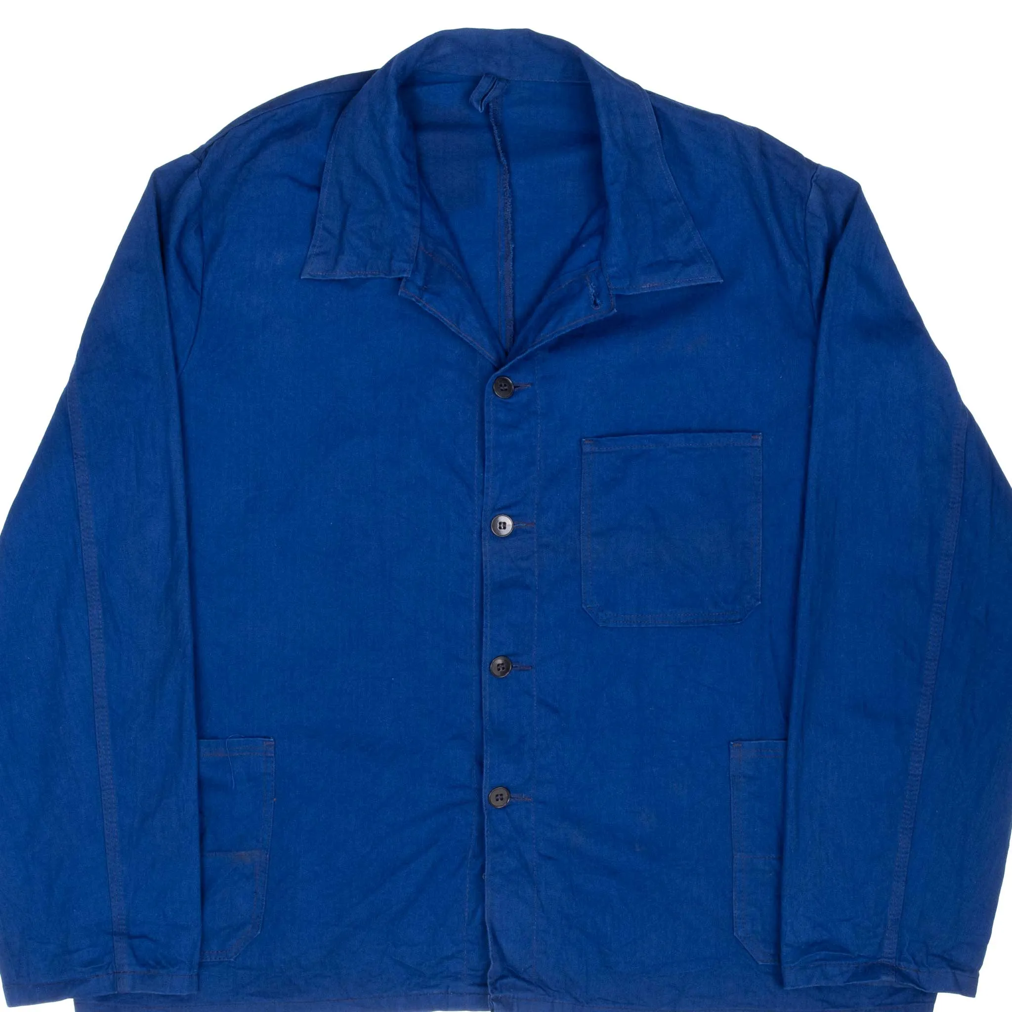 VINTAGE FRENCH WORKWEAR TWILL HERRINGBONE SORGLOS JACKET 1970S 2XL