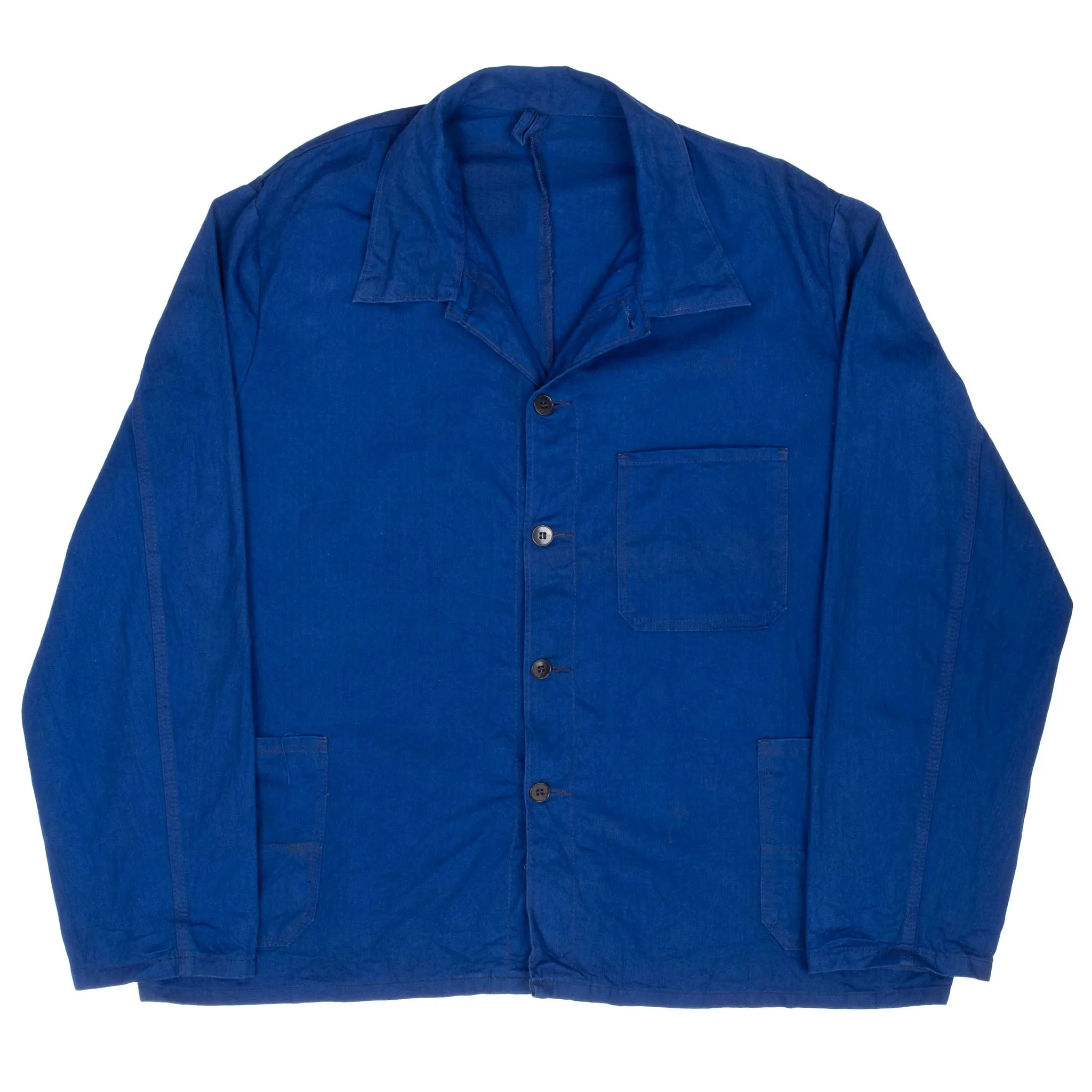 VINTAGE FRENCH WORKWEAR TWILL HERRINGBONE SORGLOS JACKET 1970S 2XL