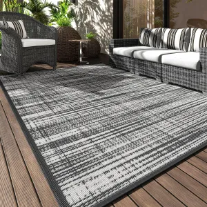 VUNATE PPG-HSJB-GRAY-058 Modern Abstract Indoor Outdoor Waterproof Rug, Grey & White, 5'x8'