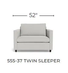 Wallace 52" Untufted Twin Sleeper Chair