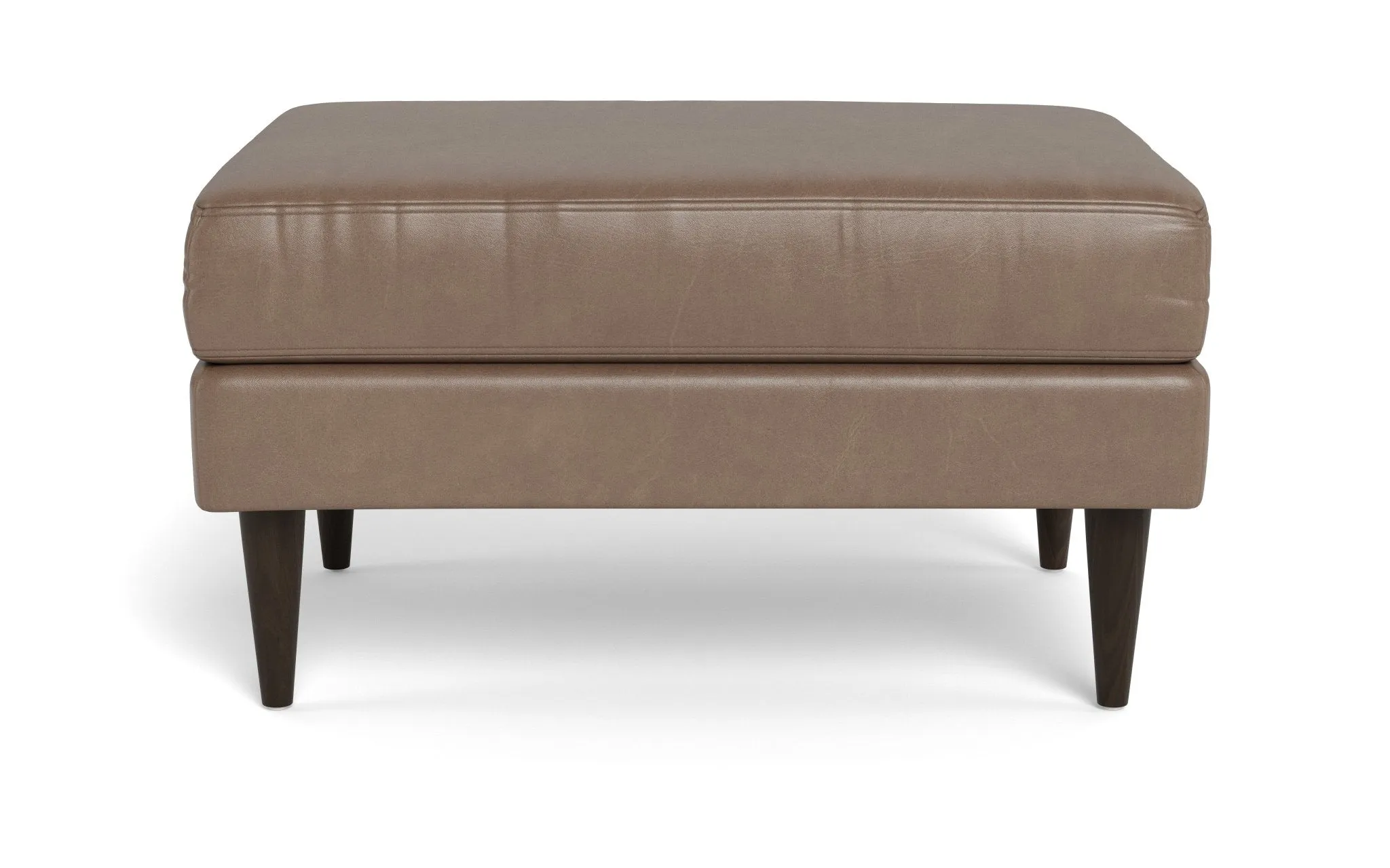 Wallace Leather Untufted Ottoman