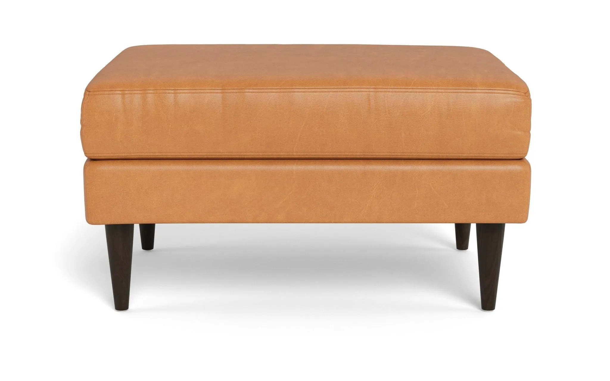 Wallace Leather Untufted Ottoman