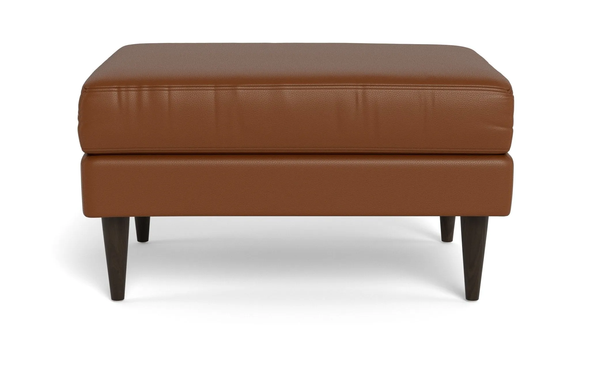 Wallace Leather Untufted Ottoman