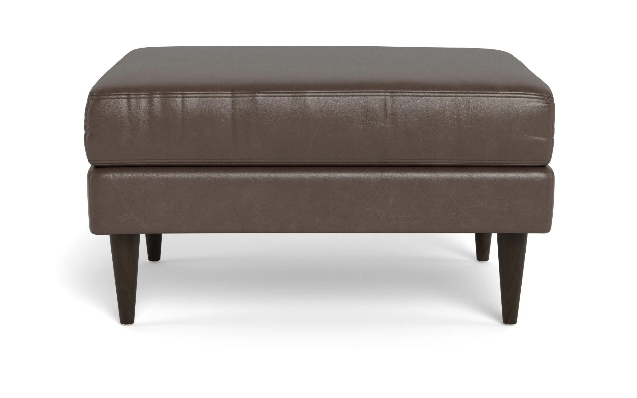 Wallace Leather Untufted Ottoman